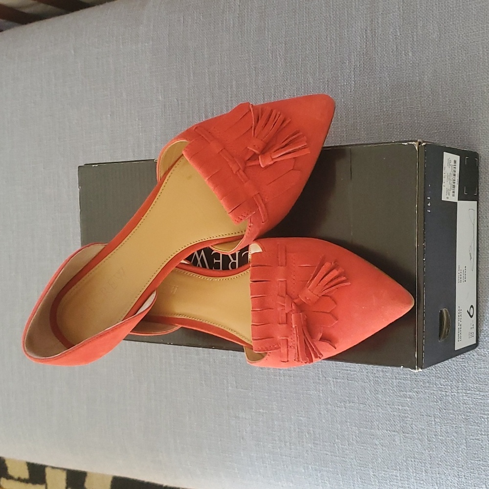 J. Crew Bright Red Tassel Loafers